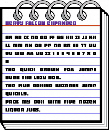 Heavy Falcon Expanded Expanded animated font preview
