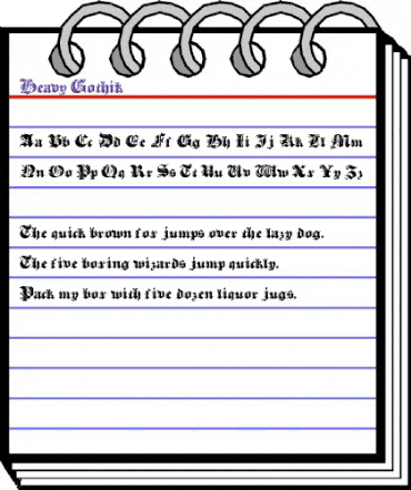Heavy Gothik Regular animated font preview Heavy Gothik Regular animated font preview