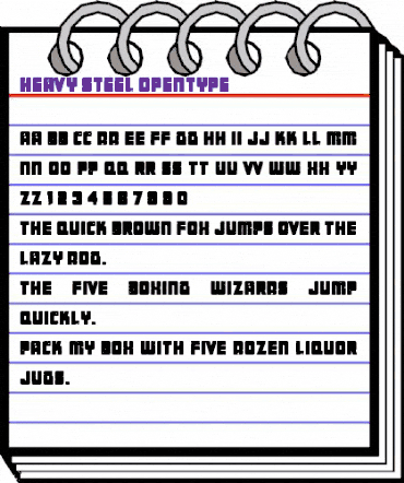 Heavy Steel Regular animated font preview Heavy Steel Regular animated font preview