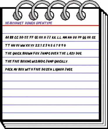 HEAVYRUST ROUGH Regular animated font preview HEAVYRUST ROUGH Regular animated font preview