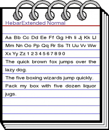 HebarExtended Normal animated font preview