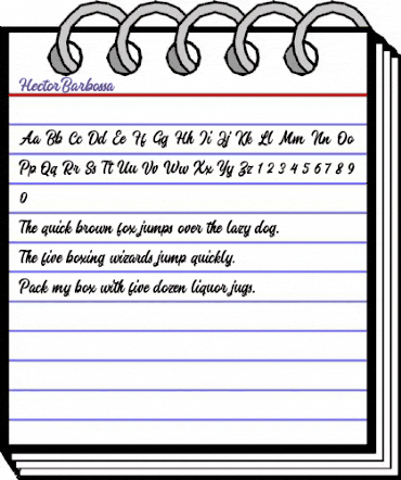 Hector Barbossa Regular animated font preview Hector Barbossa Regular animated font preview