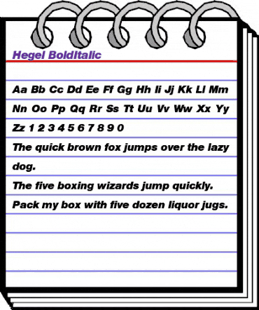 Hegel BoldItalic animated font preview Hegel BoldItalic animated font preview