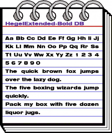 HegelExtended DB Bold animated font preview