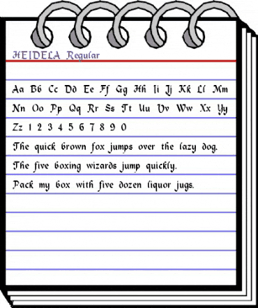 HEIDELA Regular animated font preview HEIDELA Regular animated font preview