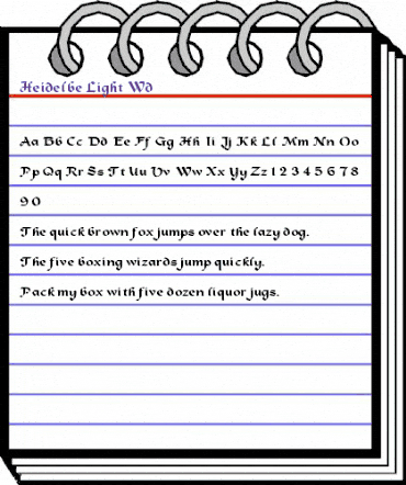 Heidelbe-Light Wd Regular animated font preview Heidelbe-Light Wd Regular animated font preview