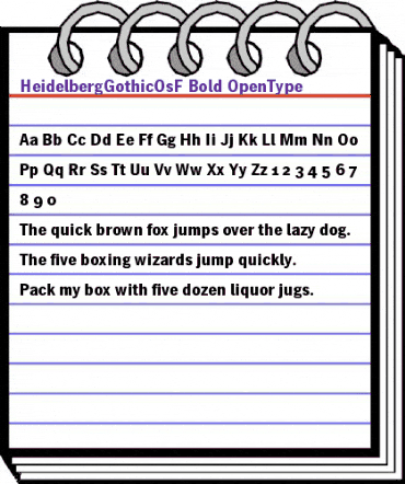 HeidelbergGothicOsF Bold animated font preview HeidelbergGothicOsF Bold animated font preview