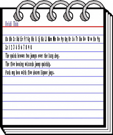 Heidi Thin Regular animated font preview Heidi Thin Regular animated font preview