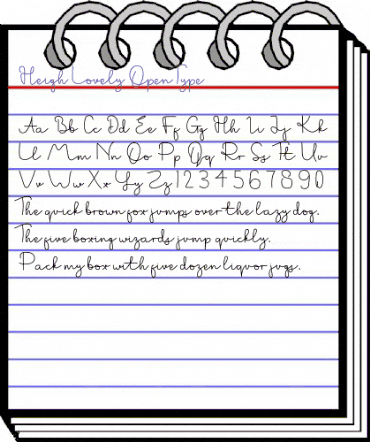 Heigh Lovely Regular animated font preview