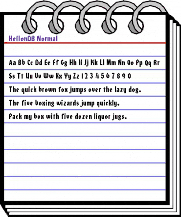 HeilonDB Normal animated font preview HeilonDB Normal animated font preview