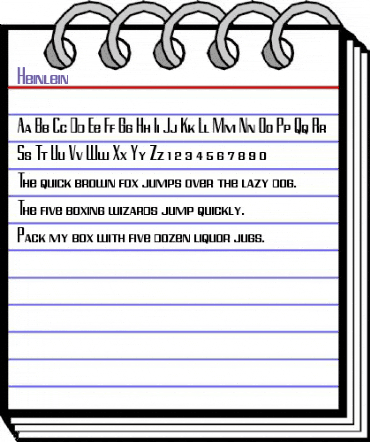 Heinlein Bold animated font preview