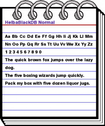 HelbaBlackDB Normal animated font preview