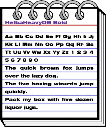 HelbaHeavyDB Bold animated font preview