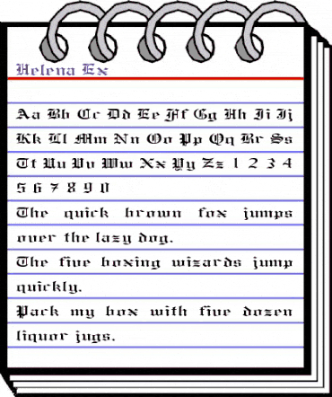 Helena Ex Regular animated font preview