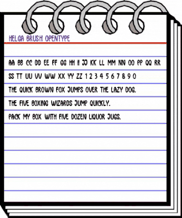 Helga Brush Regular animated font preview Helga Brush Regular animated font preview