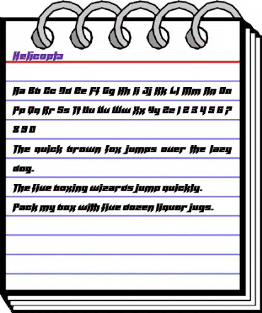 Helicopta Regular animated font preview