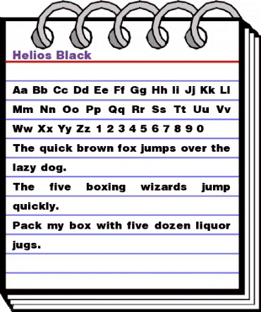 Helios-Black Regular animated font preview Helios-Black Regular animated font preview