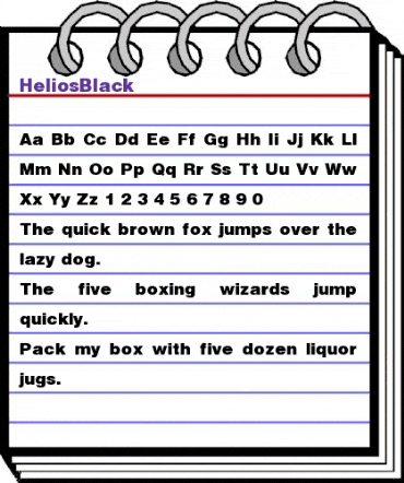 HeliosBlack Regular animated font preview