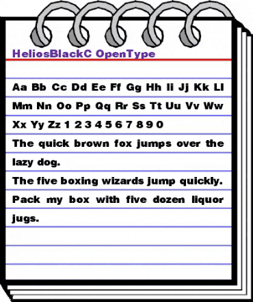HeliosBlackC Regular animated font preview