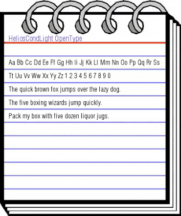 HeliosCondLight Regular animated font preview HeliosCondLight Regular animated font preview