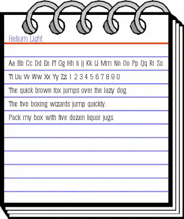 Helium-Light Regular animated font preview