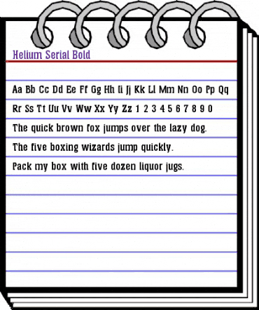 Helium-Serial Bold animated font preview