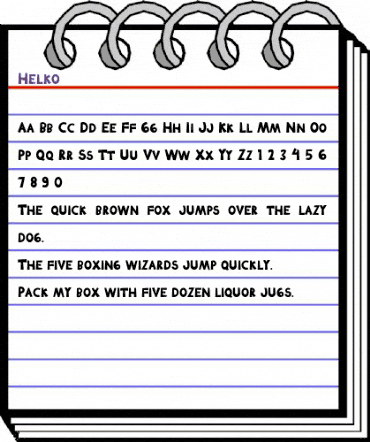 Helko Regular animated font preview