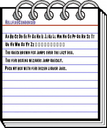 HellfireCondensed Regular animated font preview HellfireCondensed Regular animated font preview