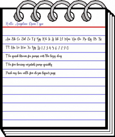 Hello Angeline Regular animated font preview Hello Angeline Regular animated font preview