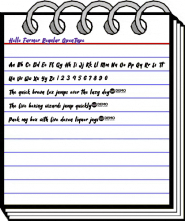 Hello Farmer Personal Use Regular animated font preview