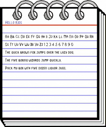 Hello Kids Regular animated font preview