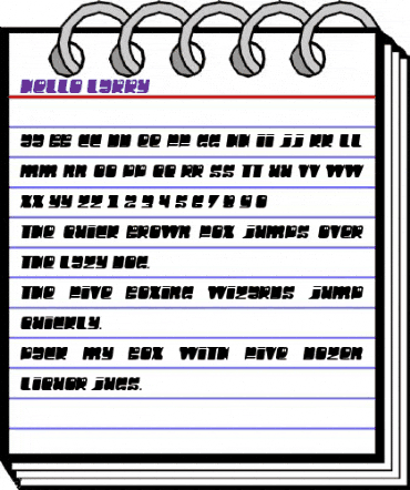 Hello Larry Regular animated font preview