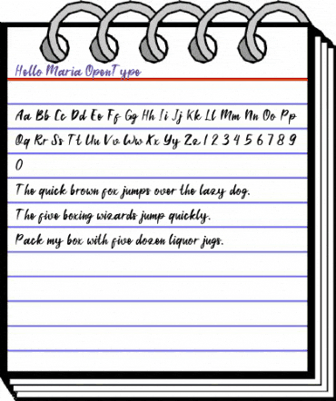 Hello Maria Regular animated font preview Hello Maria Regular animated font preview