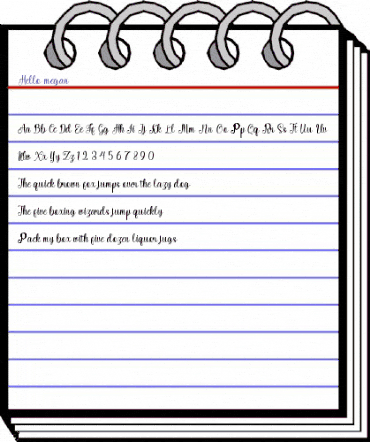 Hello megan Regular animated font preview Hello megan Regular animated font preview