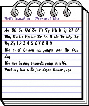 Hello Sunshine - Personal Use Regular animated font preview Hello Sunshine - Personal Use Regular animated font preview