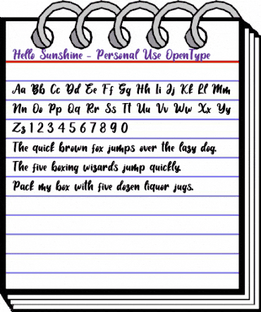 Hello Sunshine - Personal Use Regular animated font preview Hello Sunshine - Personal Use Regular animated font preview