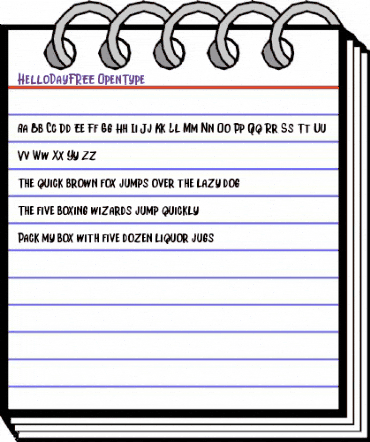 Hello Day FREE Regular animated font preview Hello Day FREE Regular animated font preview
