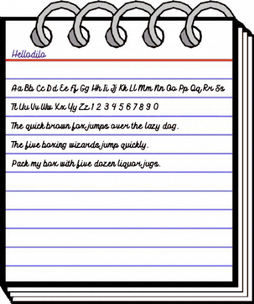 Hellodilo Regular animated font preview Hellodilo Regular animated font preview