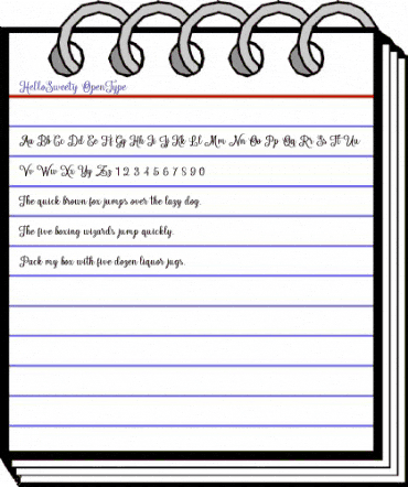 Hello Sweety Regular animated font preview Hello Sweety Regular animated font preview