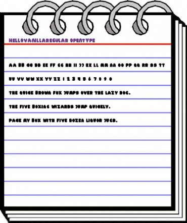 Hello Vanilla Regular animated font preview Hello Vanilla Regular animated font preview