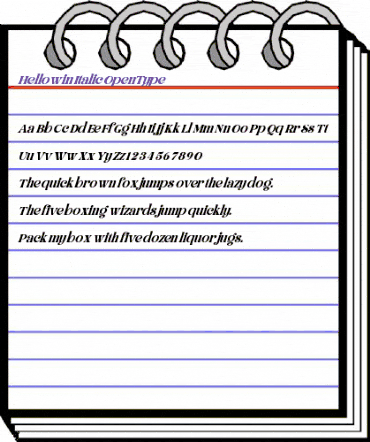 Hellowin Italic Regular animated font preview Hellowin Italic Regular animated font preview