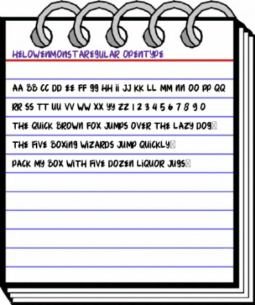 HELOWEN MONSTA Regular animated font preview HELOWEN MONSTA Regular animated font preview