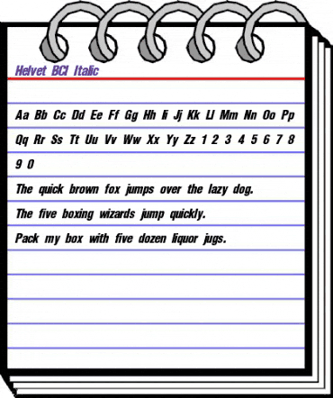 Helvet BCI Italic animated font preview Helvet BCI Italic animated font preview