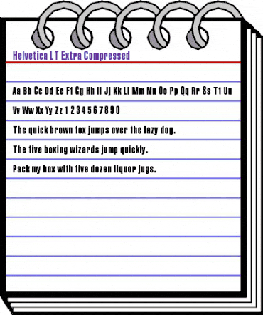Helvetica LT ExtraCompressed Regular animated font preview Helvetica LT ExtraCompressed Regular animated font preview
