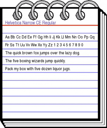 Helvetica Narrow CE Regular animated font preview Helvetica Narrow CE Regular animated font preview