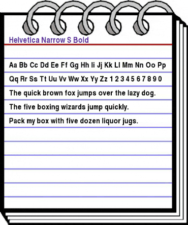 Helvetica Narrow S Bold animated font preview Helvetica Narrow S Bold animated font preview