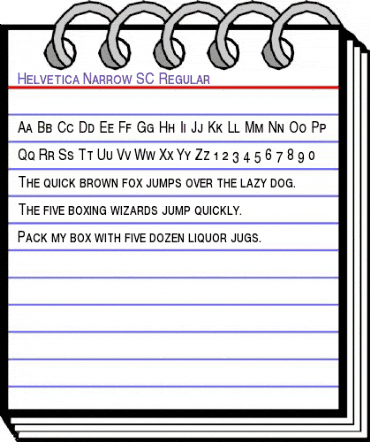 Helvetica Narrow SC Regular animated font preview Helvetica Narrow SC Regular animated font preview