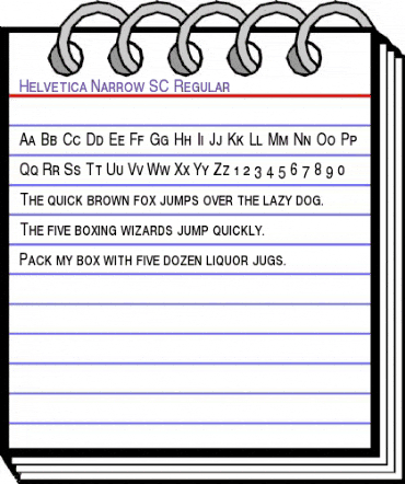 Helvetica Narrow SC Regular animated font preview