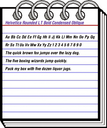 HelveticaRounded LT BoldCn Italic animated font preview HelveticaRounded LT BoldCn Italic animated font preview