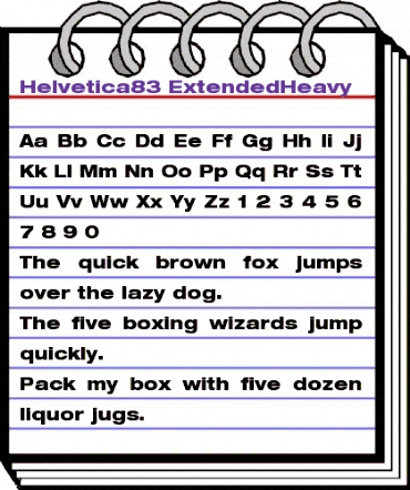 Helvetica83-ExtendedHeavy Heavy animated font preview